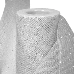 3" Wide Metallic Silver Tulle Fabric - 25 Yards (9092699) - Picture 1 of 1