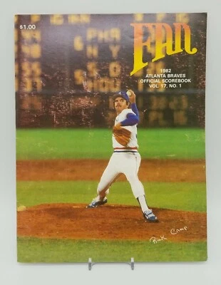 Atlanta Braves 1982 Souvenir Scorebook vs Houston Astros Vol 17 No 1 Rick Camp - Image 1 of 4