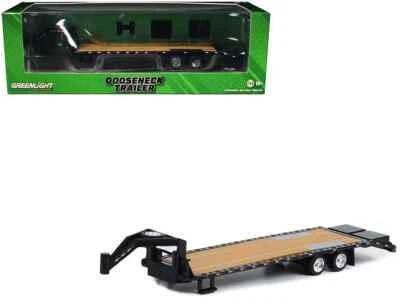 Greenlight Gooseneck Trailer Black 1/64 Diecast Model GL30390 - Image 1 of 4