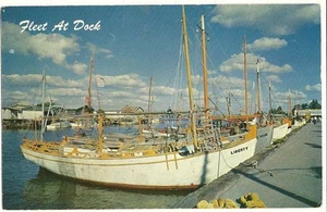 Sponge Fleet at Dock Liberty Boat Ship  postcard - Picture 1 of 1