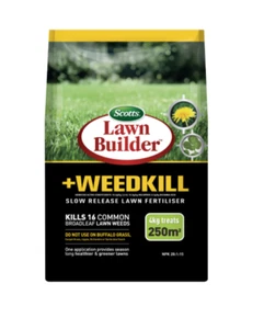 Lawn Builder 4kg Scotts Weedkill Slow Release Lawn Fertiliser - Picture 1 of 8