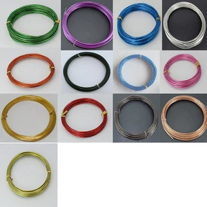 5 Meter Coil of Coloured Aluminium Jewellery Wire / Craft Wire 2mm - UK Seller - Picture 1 of 12