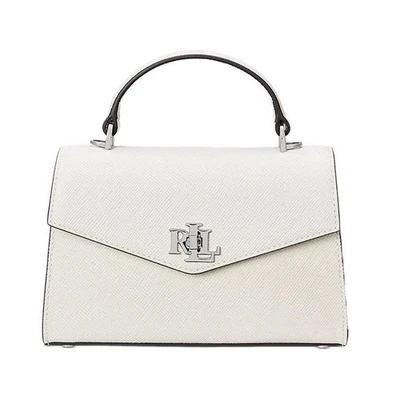 Cartera bandolera/mango superior pequeña de cuero con asa superior Ralph Lauren Farrah $295 Foto 1 de 4