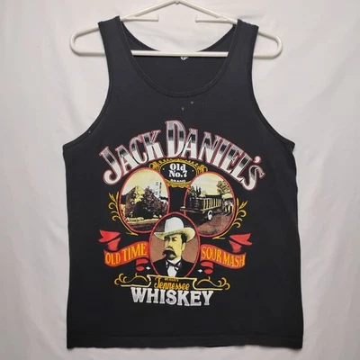 Vintage Jack Daniels Tennessee Whiskey Tank Top Black Size S/M - image 1 of 4