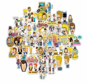 50pcs Beavis Butthead TV Stickers Bundle Waterproof Different Designs Gift New - Picture 1 of 1