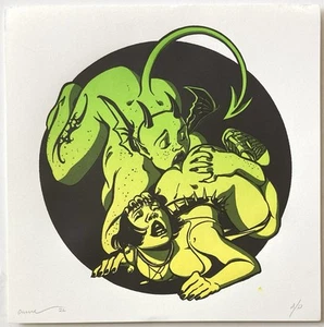 Erotik Teufel Dämon Tattoo Kunst Onnie O'Leary Frühstück der Champions Künstler Beweis - Bild 1 von 4