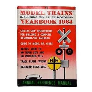 MODEL TRAINS INCLUDING MINIATURE MOTORING YEARBOOK 1964 130 PAGES B&W PHOTOS - Imagen 1 de 5