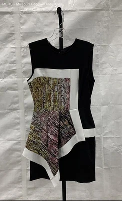 BCBG Maxazria Women's Black Colorful Patterned Alessandra Dress - Size 4 - Image 1 of 4