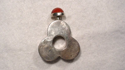 BOTELLA DE PERFUME FLOR DE VIDRIO MÉXICO VINTAGE PLATA ESTERLINA TAXI 1870 MUY RARA Foto 1 de 4