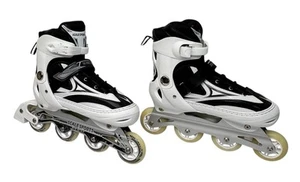 SCALE SPORT INLINE ROLLER SKATES WHITE ADULT SHOE SIZE 8 9 10 11 ADJUSTABLE NEW - Picture 1 of 18
