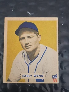 Frühe Wynn 1949 Bowman HOF Rookie Baseballkarte #110 Cleveland Indians - Bild 1 von 14