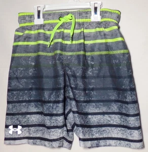 Under Armour lined swim trunks YSM (8) gray, black and yellow - Picture 1 of 4