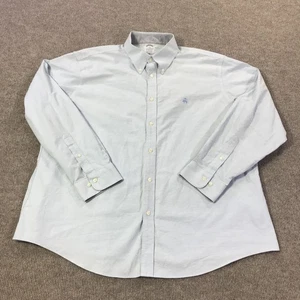 Camisa Brooks Brothers Para Hombres 2XL Azul Regent Calce No Planchado Elastizada Con Botones 1818 - Imagen 1 de 13