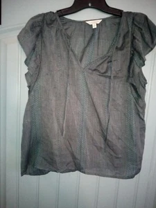 Blusa pulóver azul manga acampanada talla mediana Lucky Brand para mujer - Imagen 1 de 2
