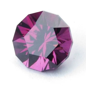 2.09Cts Glorious Natural Purple Pink Rhodolite Garnet 7.3mm Round Custom Cut Gem - Picture 1 of 5