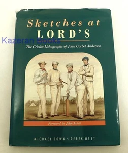 Signed Sketches At Lords 1990 First Edition Book Michael Down To Roger Mann HBDJ - Picture 1 of 20