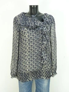 TÚNICA MUJER PATRIZIA PEPE TALLA 36/GRIS CON PATRÓN Y 100% SEDA (O 5021) - Imagen 1 de 4