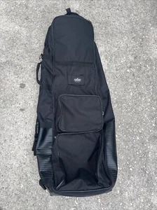 Padded Travel Rolling Wheels Black Golf Bag-Cascade Golf Bag Co - Picture 1 of 12