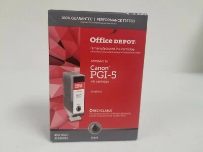 Office Depot OD05K (Canon PGI-5 BK) Remanufactured Black Ink Cartridge 450930 - Image 1 of 4