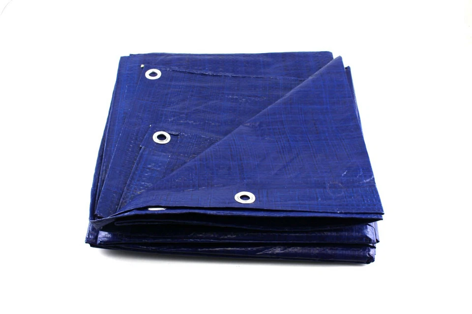 MARKENLOS Abdeckplane 2x3m mit Ösen Gewebeplane Allzweckplane Plane blau 60g / qm 555023