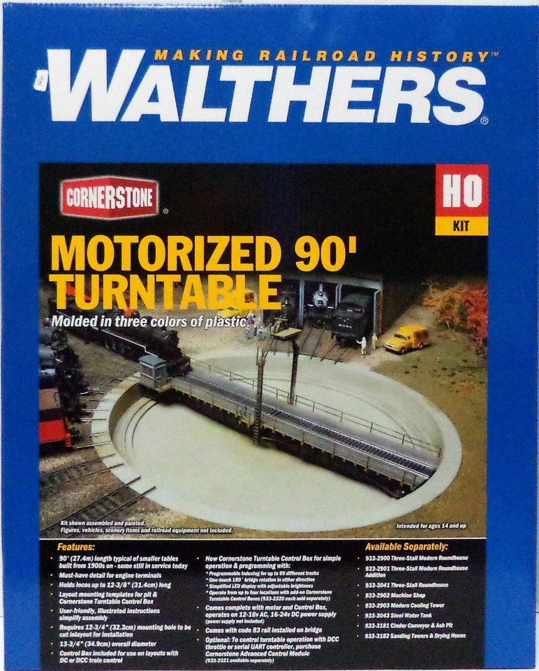 Tocadiscos Motorizado 90' Montado Escala HO Walthers Cornerstone 933-2860  Foto 1 de 1