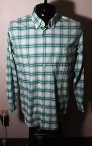 ORVIS Green Linen Blend Long Sleeve Shirt Men's Size M - Picture 1 of 6