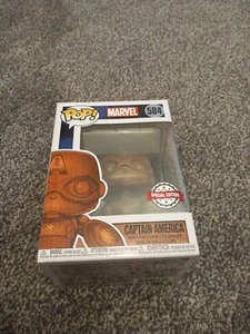 Funko Pop! Marvel: Capitán América #584 - Efecto madera - Abovedado - Imagen 1 de 7