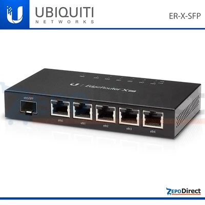 Ubiquiti Networks UISP EdgeRouter X SFP, Passive PoE, Layer 2, ER-X-SFP - Image 1 of 4