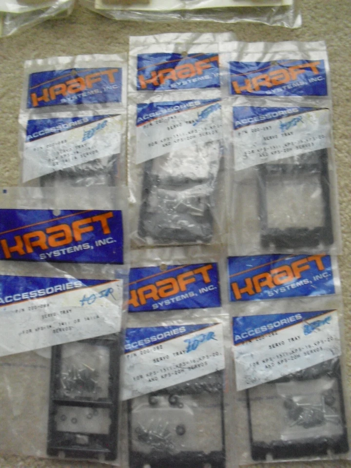 Lot of 6 New Kraft Systems RC Accessories Servo Trays Assorted NIP - Image 1 of 1