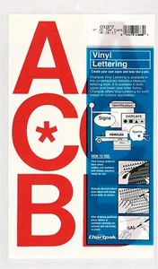 Chartpak 3-inch Red Stick-on Vinyl Letters & Numbers (01072), 1 PACK - Picture 1 of 1