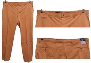 NEU Übergröße Herren Stretch Flatfront Hose hell braun Taschen mit Knöpfe Gr. 64 - Bild 1 von 5