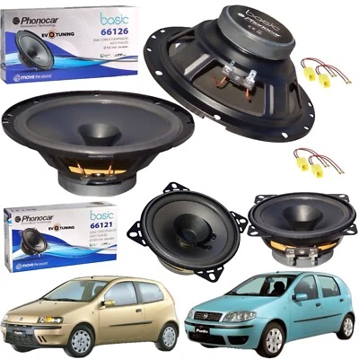 Kit altoparlanti + Cavi Casse per Fiat Punto 188 1999-12 Anteriori e Posteriori - Immagine 1 di 4