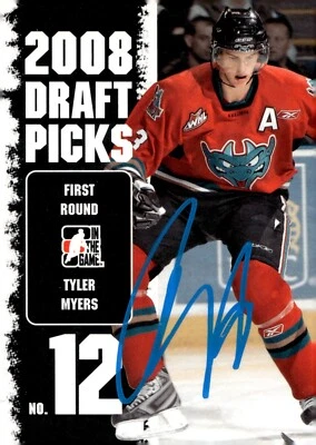 Tyler Myers - Signed 2008-09 In The Game Draft Picks Card #DP-10 - Image 1 of 2
