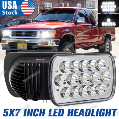Faro LED 1x7"" 7x6 alto/bajo DRL intermitente para camioneta Toyota 82-95 Foto 1 de 4