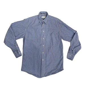 Camicia Oxford AUSTIN REED A Quadri Blu Button Down M 15.5 Mod Design Preppy - Picture 1 of 7