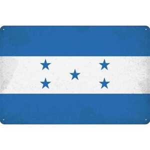 Blaszany znak Znak ścienny 20x30 cm Hondura Flaga Flaga Prezent Dekoracja