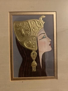 Impresión gráfica Art Deco de Cleopatra 4,5” X 6,5” enmarcada (15,5” X 12,5”) - Imagen 1 de 11