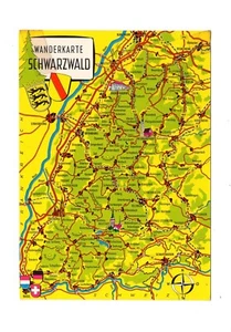 AK Ansichtskarte Wanderkarte Schwarzwald - Bild 1 von 2