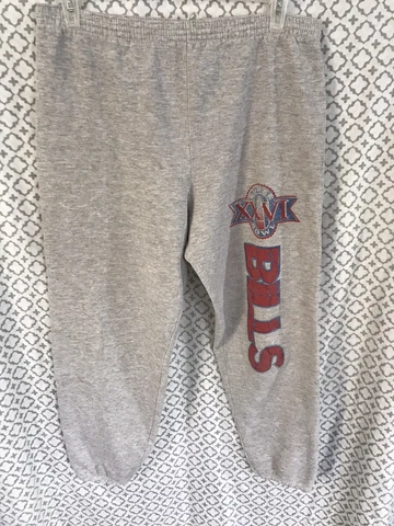 Vintage Buffalo Bills Super Bowl XXVI Sweatpants Adult Large 90s Joggers Cover