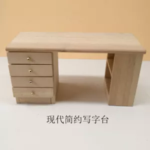 1/12 Wooden Desk Study Room Items Dollhouse Small Furniture - Picture 1 of 5