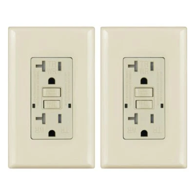 Salida GFCI WR TR 20A marfil autoprueba resistente a la intemperie resistente a la manipulación, ETL Foto 1 de 4