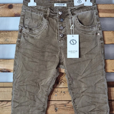** KAROSTAR CLASSIC BAGGY JEANS Gr. 36 - 48 JEANS HOSE MIT KNÖPFE TOP AKTUELL ** - Bild 1 von 4