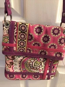 Vera Bradley Very Berry Paisley Retired Hipster Crossbody Handbag Purse - Picture 1 of 3