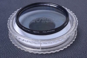 ✅ VIVITAR POLARIZING 58MM FILTER GENUINE LENS OR CAMERA SCREW IN W/ KEEPER 27-3 - Picture 1 of 2