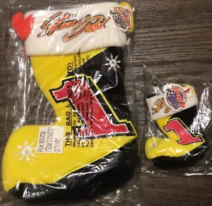 NOS Vintage Set 2 Steve Park Pennzoil Nascar Racing Hanging Christmas Stocking - Picture 1 of 4