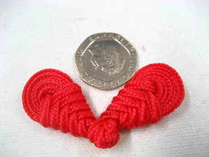 roter Frosch Verschluss Kostüme Knöpfe DIY Hochzeit Einladung Karten Basteln Deko - Bild 1 von 3