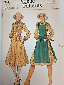 Abito e grembiule donna Vogue 9846 modello cucito taglia 10 nuovo con busta danneggiata - Foto 1 di 9