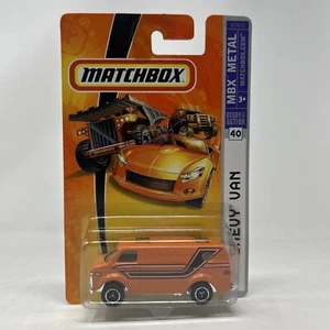 MATCHBOX 2007 MBX METAL CHEVY VAN ORANGE - Picture 1 of 2