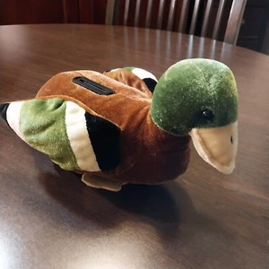 Vintage Plush HugFun Mallard Duck Coin / Piggy Bank Plush with Stopper. - Picture 1 of 15
