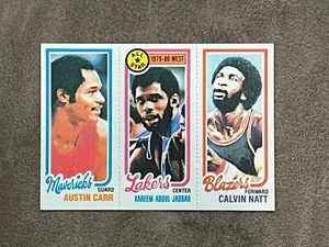 1980 Topps Kareem Abdul-Jabbar #8 HOF Calvin Natt #200 Austin Carr #61 NM-MT VTG - Picture 1 of 2